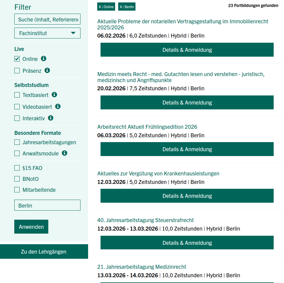 Taxonomie-Filter-System